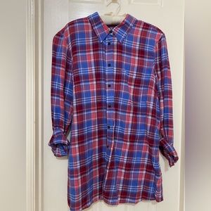 GAP Beautiful Plaid Fitted Boyfriend Shirt;Button Down;Size XL;New Never Worn